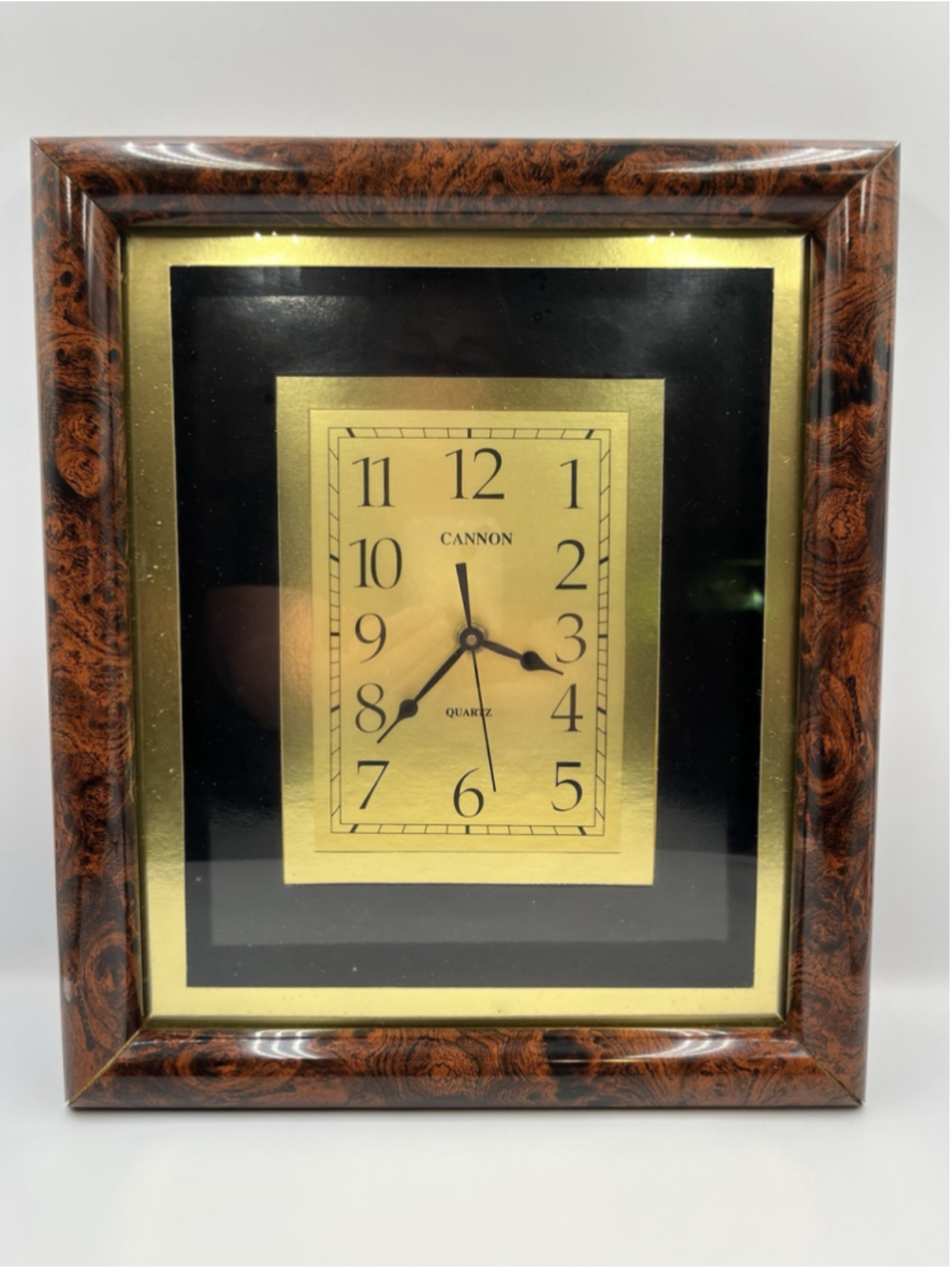 VINTAGE cannon quartz vintage clock STILL WORKS AFTER ALL THESE YEARS SEE ALL